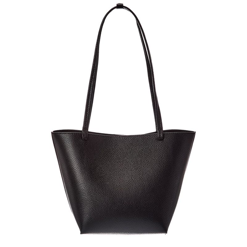 Italian Leather Yara Leather Top Handle Bag, Black